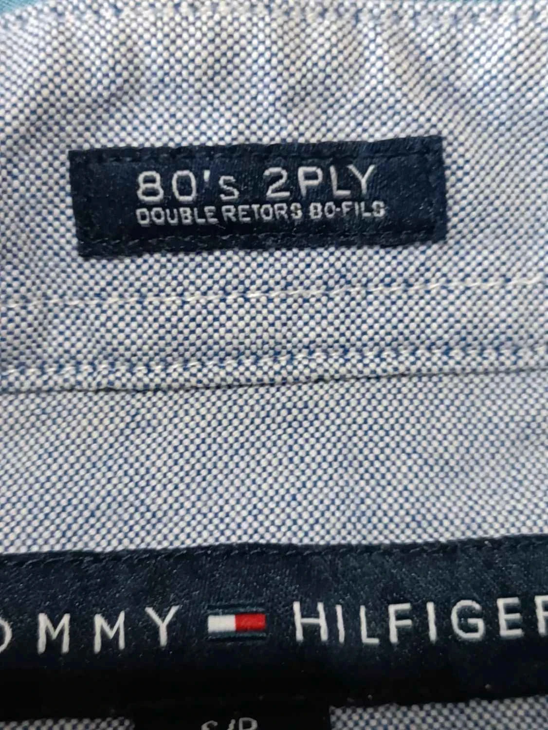 Shirt Tommy Hilfiger classic fit Marine blauw wit rood Vierkanten Maat S – photo 5